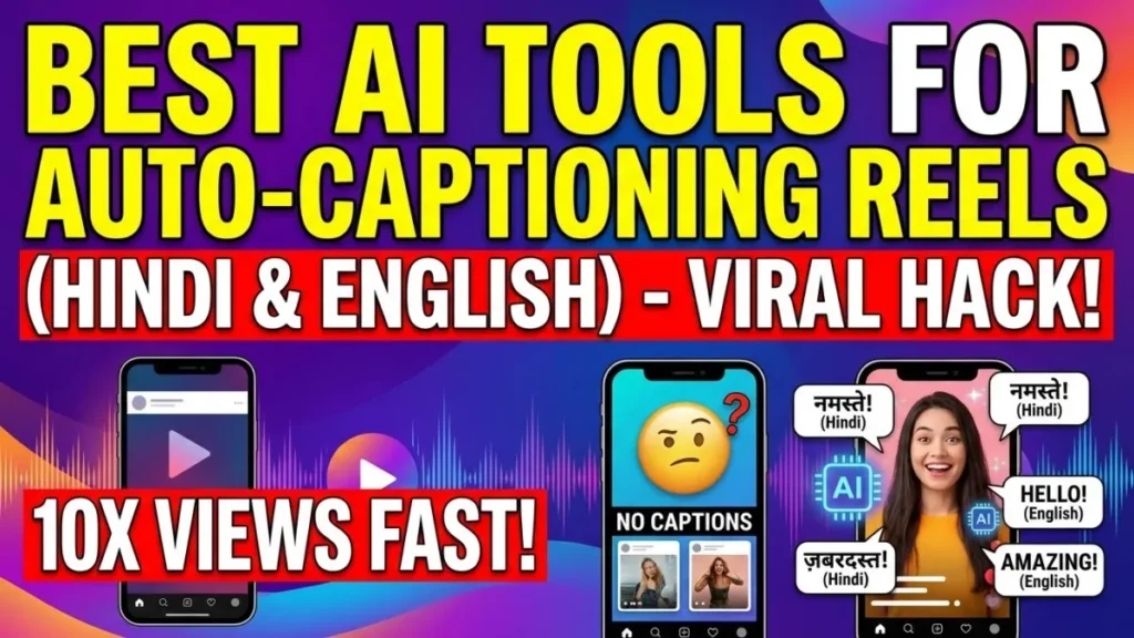 Best AI Tools for Auto-Captioning Reels (Hindi & English)
