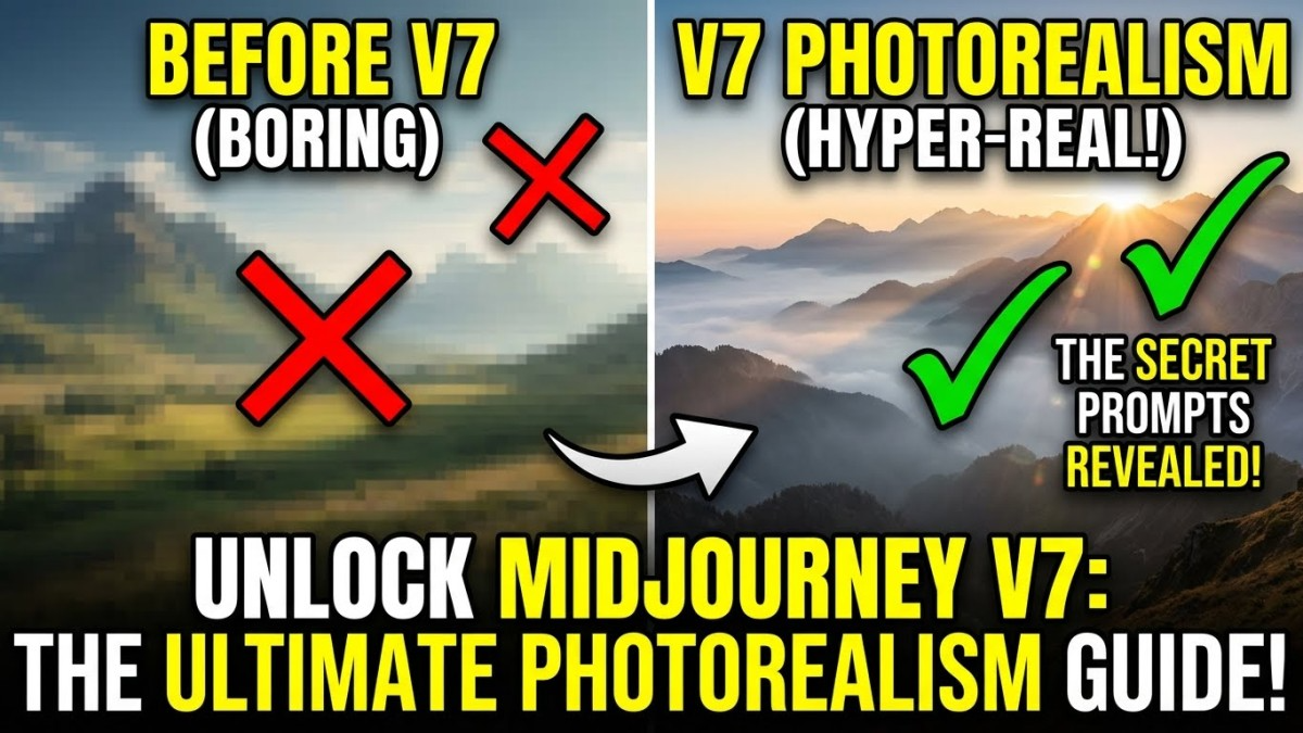 How to Write Prompts for Midjourney V7 (Photorealism Guide)
